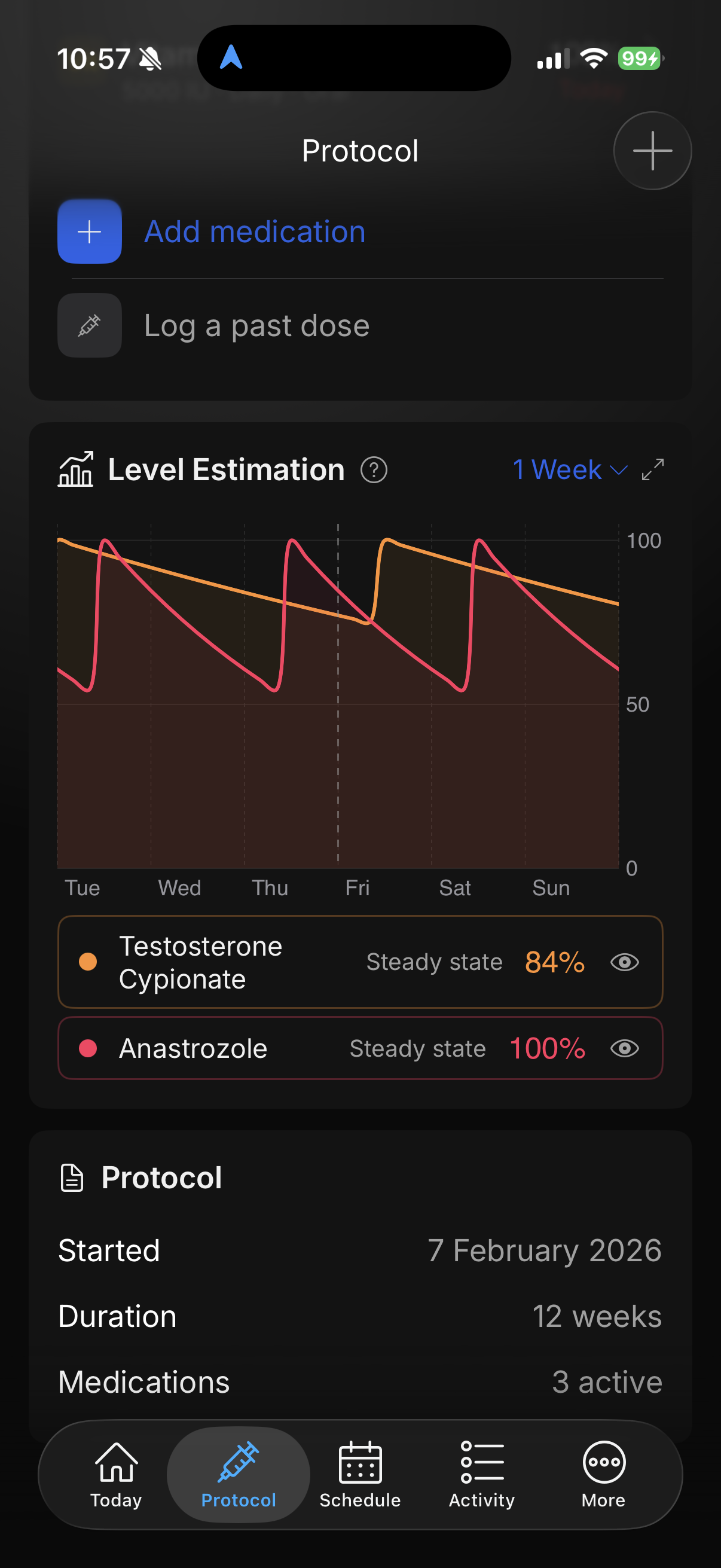 TRT Companion Protocol screen